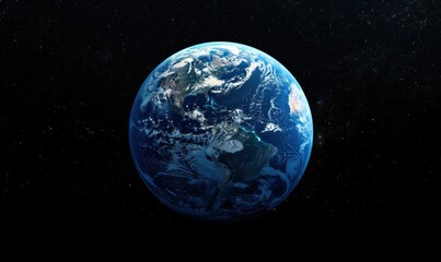 Pixel Earth in the Vastness of Space: A Digital Depiction of Our Planet
