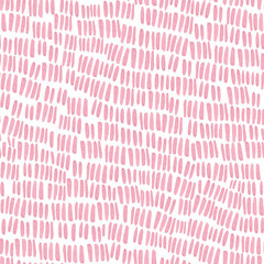 Abstract pattern with pink watercolor small stripes. Seamless pattern on white background. Pattern for textile, design, scrapbooking.