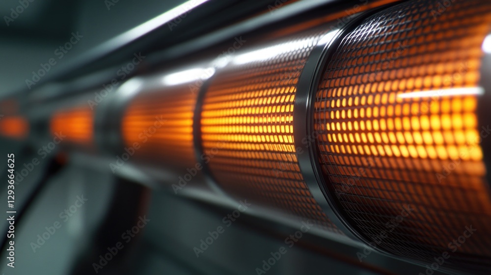 Poster close-up of a light fixture on a wall with a warm glow