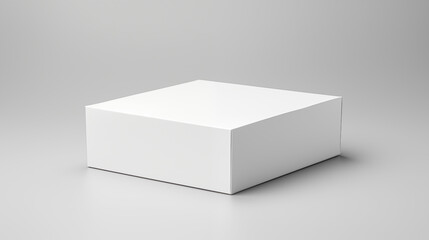 Bo&icirc;te en carton pos&eacute; sur un fond neutre. Mock-up pour marque, entreprise. Objet, colis, emballage. Commerce, entrep&ocirc;t. Pour conception et cr&eacute;ation graphique.