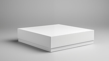 Naklejka premium Boîte en carton posé sur un fond neutre. Mock-up pour marque, entreprise. Objet, colis, emballage. Commerce, entrepôt. Pour conception et création graphique.