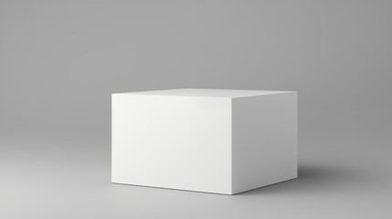 Bo&icirc;te en carton pos&eacute; sur un fond neutre. Mock-up pour marque, entreprise. Objet, colis, emballage. Commerce, entrep&ocirc;t. Pour conception et cr&eacute;ation graphique.