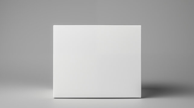 Bo&icirc;te en carton pos&eacute; sur un fond neutre. Mock-up pour marque, entreprise. Objet, colis, emballage. Commerce, entrep&ocirc;t. Pour conception et cr&eacute;ation graphique.
