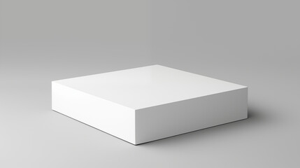 Boîte en carton posé sur un fond neutre. Mock-up pour marque, entreprise. Objet, colis, emballage. Commerce, entrepôt. Pour conception et création graphique.