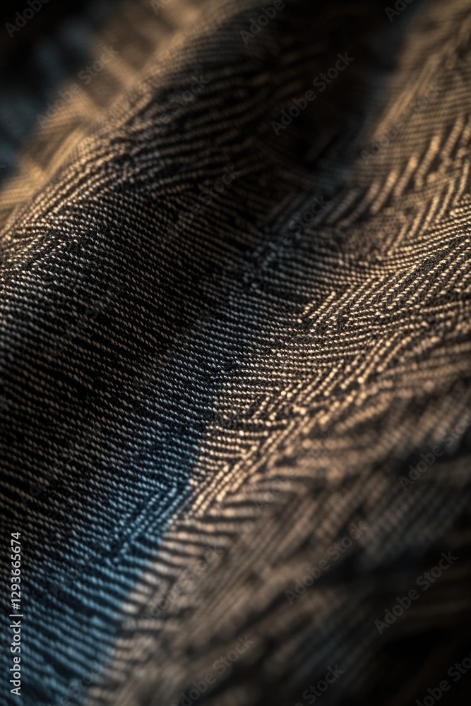 Poster a detailed shot of a piece of fabric with intricate design and pattern