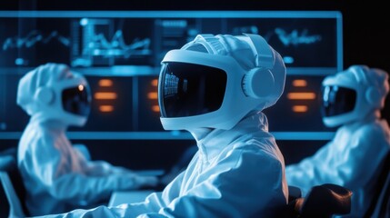 Futuristic online teaching environment, holographic learning interface, immersive virtual classroom experience