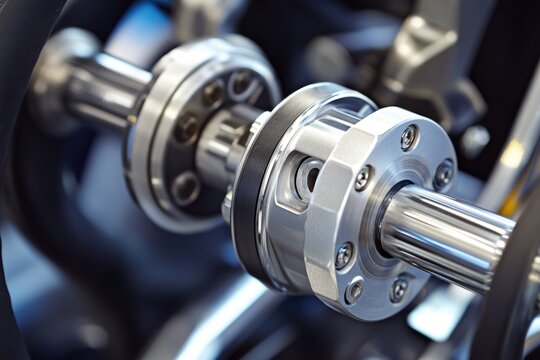 A close-up shot of a machine with a steering wheel