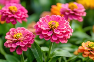 Obraz premium A close-up view of a bunch of pink flowers, suitable for use in beauty or lifestyle related contexts