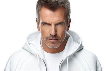 Cybersecurity Expert in Hoodie, Hacker Isolated on Transparent Background