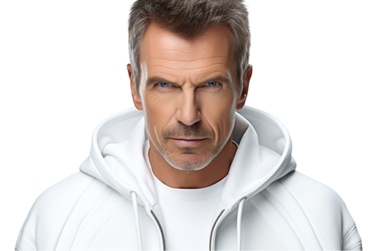 Cybersecurity Expert in Hoodie, Hacker Isolated on Transparent Background