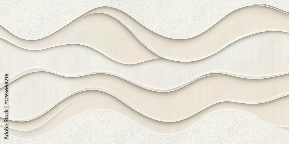 Poster elegant cream wave pattern abstract background texture design for wallpaper