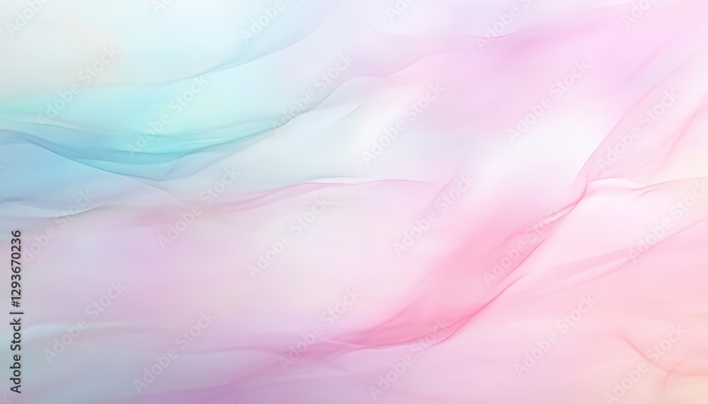 Aufkleber Soft Pastel Abstract Background with Flowing Waves and Smooth Texture