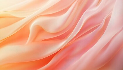 Obraz premium Soft Peach and Orange Draped Fabric Texture Background