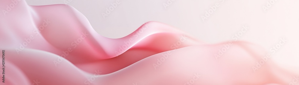 Poster Soft Pink Fabric Texture with Gentle Waves and Subtle Light Gradation. Abstract Background for Elegant and Delicate Designs.