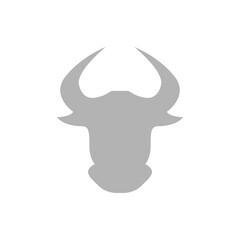 bull icon, bull head, on a white background, vector illustration