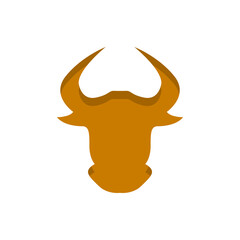 bull icon, bull head, on a white background, vector illustration