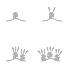 sown carrot icon on white background, vector illustration