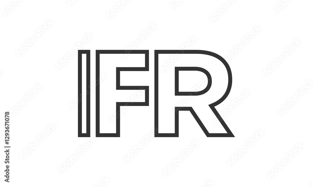 Poster ifr logo design template with strong and modern bold text. initial based vector logotype featuring s