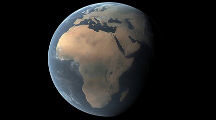 Earth, Africa centered, space view