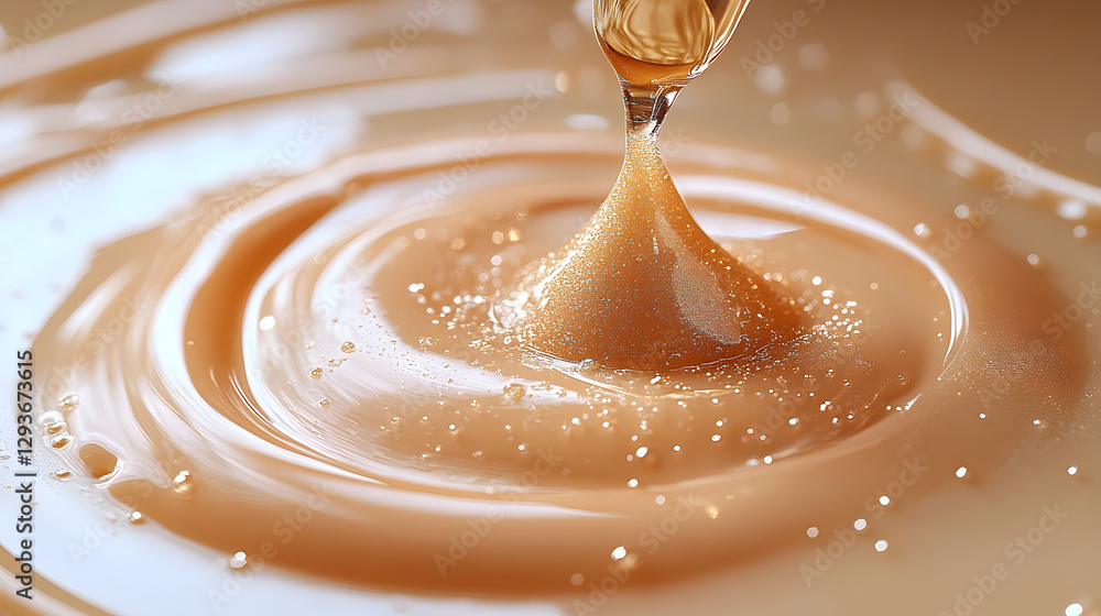 Aufkleber cosmetic product: close-up studio shot captures the alluring moment of a cosmetic product dropping, 