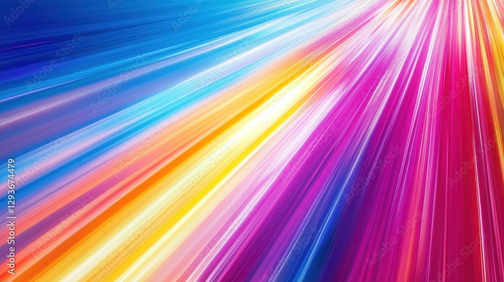 Aufkleber vibrant abstract background with dynamic colorful rays and streaks