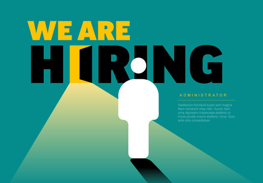 Job Opportunity Announcement Design Template for Advertisement: We Are Hiring