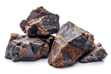 Obraz premium Natural obsidian rocks with unique textures and colors