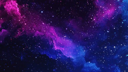 Fototapeta premium Abstract nebulae in deep space, vibrant colors, cosmic view, potential for use in space-themed designs or backgrounds