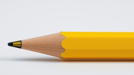 Bright Yellow Pencil with Eraser, Ready to Write