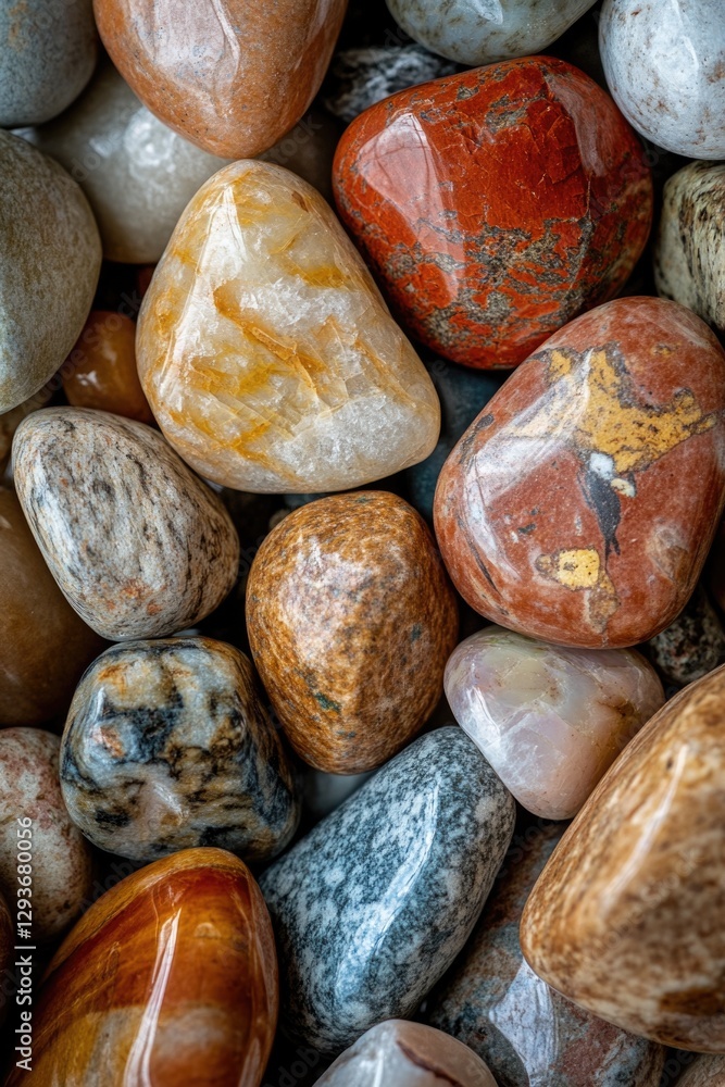 Poster a close-up shot of a cluster of rocks, suitable for use in textures or as a background