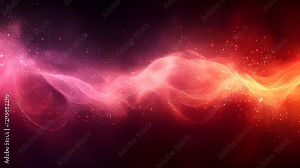 Poster abstract red and orange nebula: a mesmerizing abstract image featuring swirling clouds of red and or