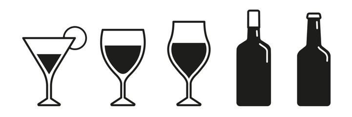 alcohol icon. alcohol glass icon