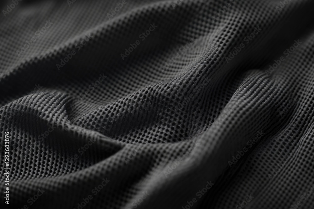 Aufkleber a close-up image of black fabric with texture and weave details