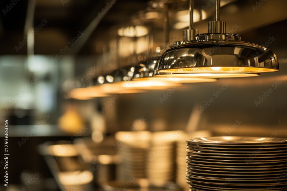 Poster a collection of dishes stacked vertically