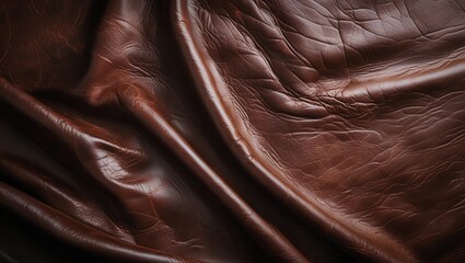 brown leather cloth surface texture. Background for banner, backdrop or texture. 