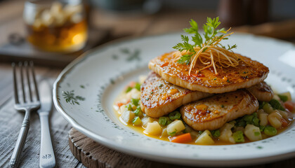 grilled chicken breast with vegetables
