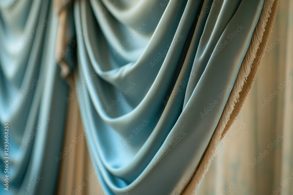 Aufkleber a close-up view of a curtain on a window, revealing its texture and pattern