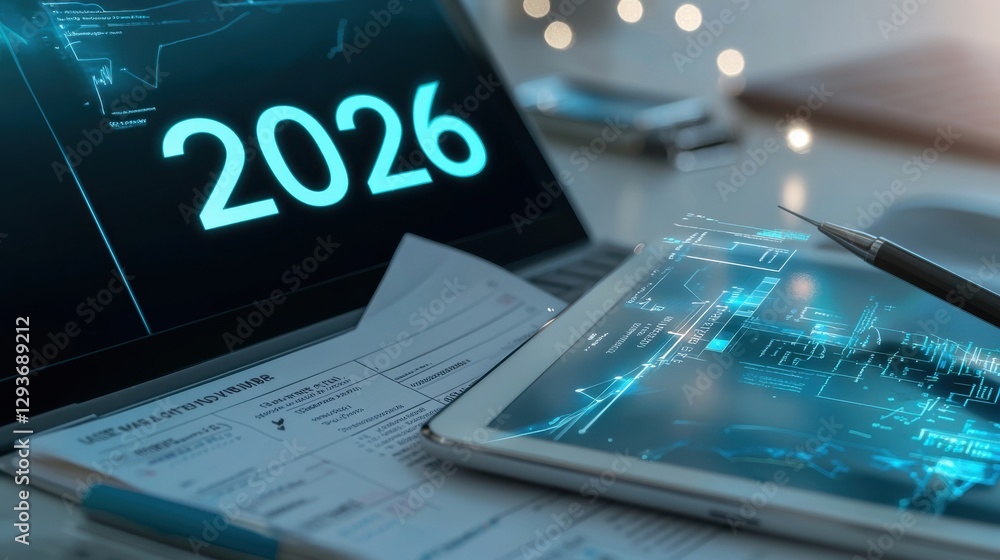 Poster futuristic and high tech data analytics dashboard displaying digital charts graphs and infographic e