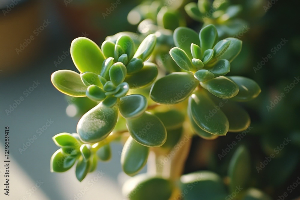 Poster a detailed view of a plant's foliage, suitable for use in illustrations or designs where natural ele