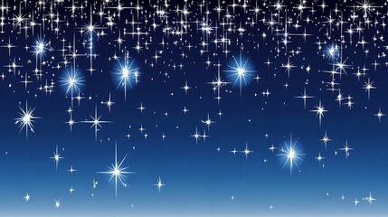 Obraz premium Sparkling Stars Falling Across a Night Sky