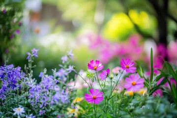A bouquet of fresh cut flowers sitting on a bed of lush green grass