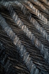 Cozy knitted blanket, black and grey colors