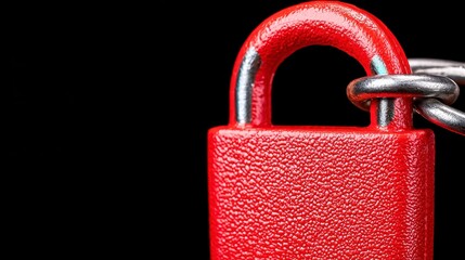Red padlock with metal body representing cybersecurity awareness in october national cybersecurity awareness month