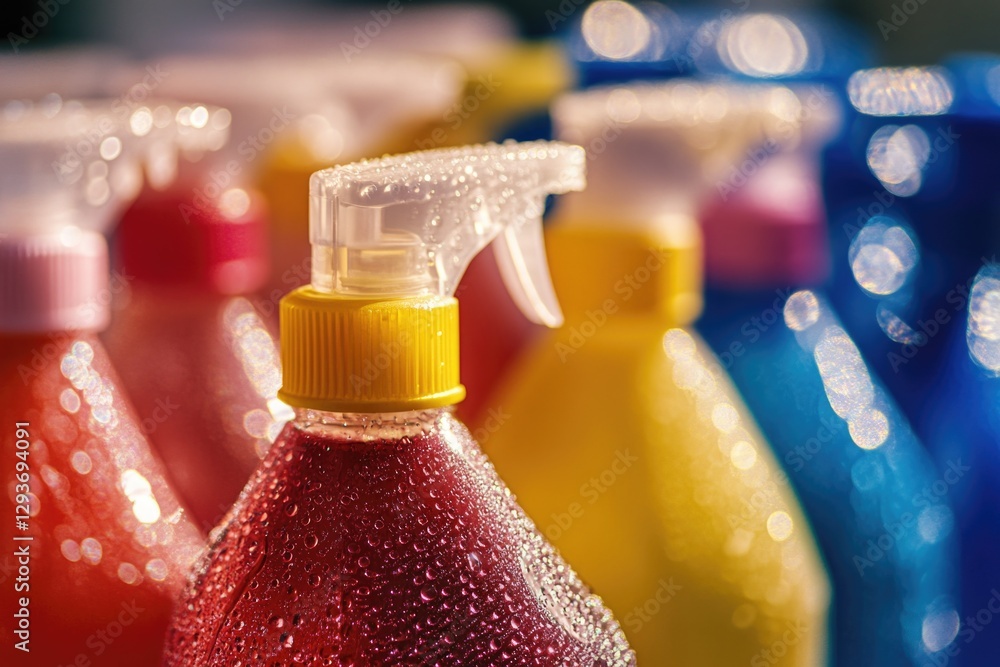 Poster a close-up shot of a bottle filled with a clear liquid, perfect for use in scientific or product-rel