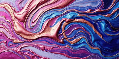 Obraz premium Metallic Paint Splatter Art with Textured Effects