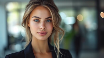 Fototapeta premium Confident young woman in a professional setting