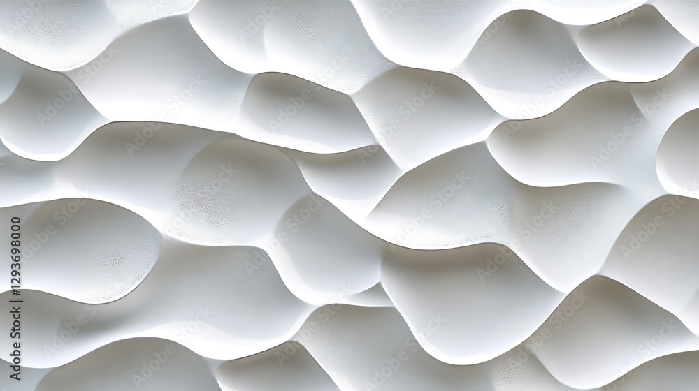 Poster abstract white leaves pattern with 3d effect, abstract white leaves pattern with a 3d effect, creati