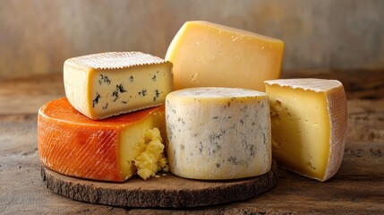Fresh cheese sits atop a wooden cutting board, ready for slicing and serving