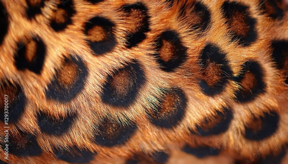 Aufkleber dazzling leopard pattern against a backdrop of vibrant sequins and luminous hues, creating an eyecat