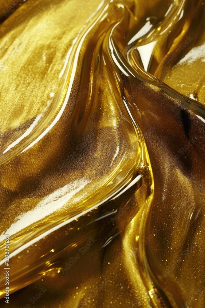 Poster a close-up shot of a single liquid droplet on a surface, ready for use in various applications
